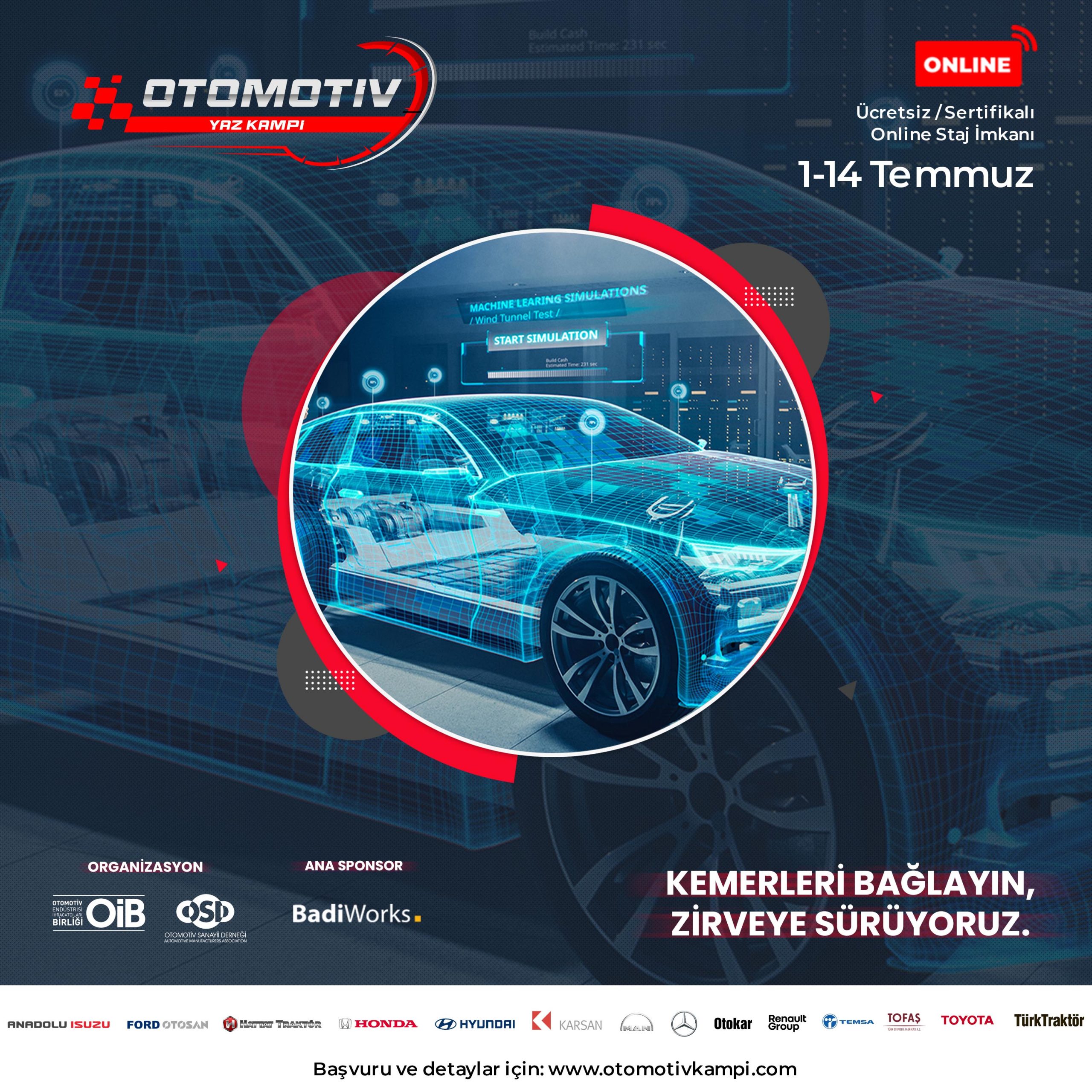 Gençlere sanal otomotiv yaz kampı